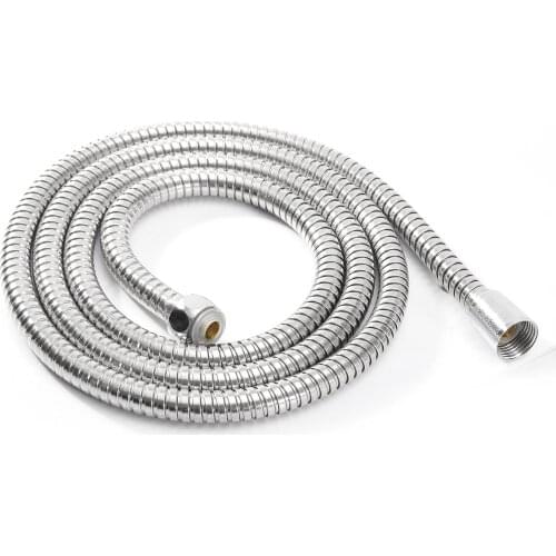 1m/1.5m G1/2 Inch Flexible Shower Hose Plumbing Hoses Stainless Steel Chrome Bathroom Water Head Shower Head Pipe