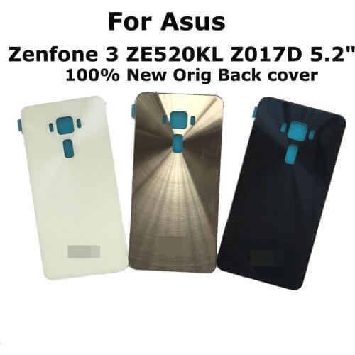 100% Orig New 5.2" For Asus Zenfone 3 ZE520KL Z017D 5.2" Glass Rear Back Door Housing Battery Door Cover