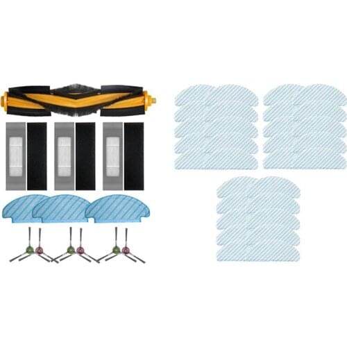 13Pcs Parts for Ecovacs Deebot OZMO T8 Series with 30Pcs for Ecovacs Deebot Ozmo T8 Aivi T8 MAX Cleaning Mop Cloth