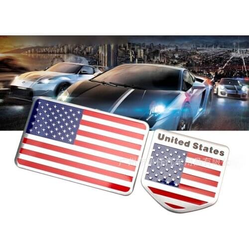 2X United States Of America USA National Flag Car Stickers Emblem Badge Motorcycle Exterior Accessories Great Country
