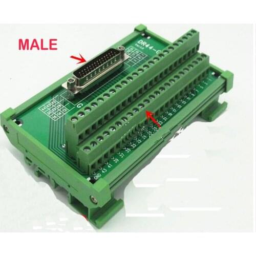 44 pins DB44 D-SUB DR-44 Male Female Terminal PCB Module Breakout Board Adapter Connector