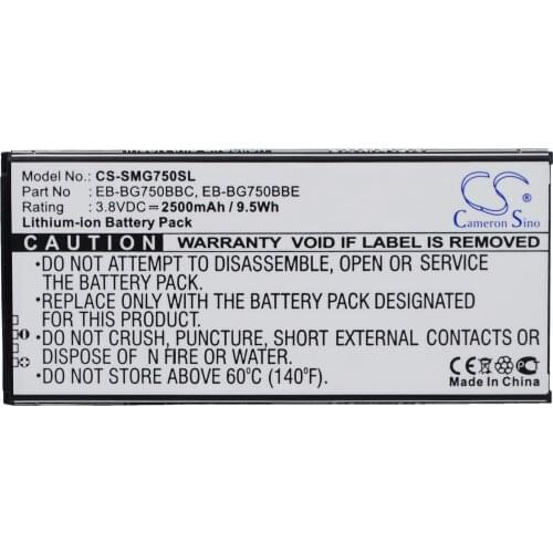 CS 2500mAh/9.5Wh battery for Samsung Galaxy Mega 2,SM-G7509,SM-G7509W,SM-G750A,G750F,Vasta EB-BG750BBC,EB-BG750BBE