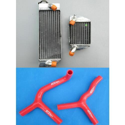 Aluminum radiator and silicone hose for KTM SX85 SX105 2003-2012 KIT 85 SX 105 SX 03 04 05 06 07 08 09 10 11 12