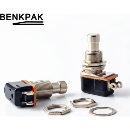 BENKPAK SPST Momentary Soft Touch Push Button Stomp Foot pedal switch Electric Guitar Switch OFF-Momentary ON