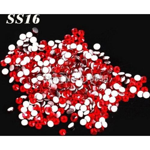 Free shipping ss16 1440pcs/bag red color non hotfix flat back Rhinestones for DIY nail cellphone laptop art