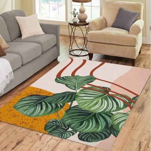 Bohemian Plants 5 Carprt Rug for Living Room Bedroom Decoration Home Non-slip Rugs Floor Mat Dropshipping