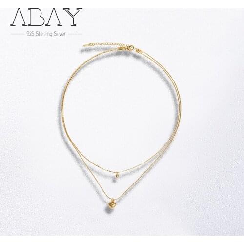 925 Sterling Silver Pin Simple temperament love necklace cool style clavicle chain, add temperament accessories