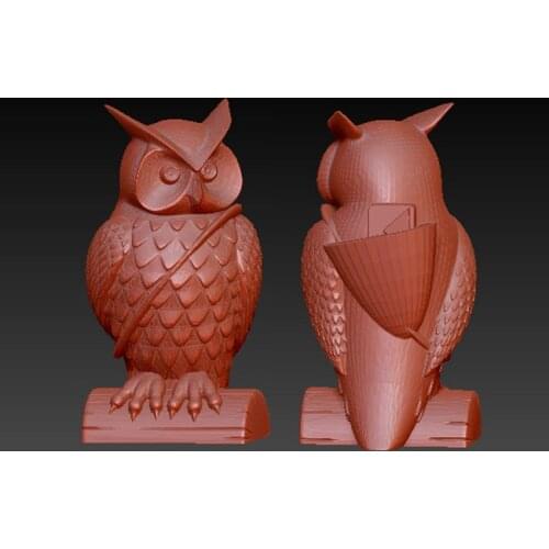 Cute eagle 3D carved animal sculpture 3d model for cnc or 3D printers in STL file format