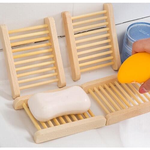 Wooden Craft Soap Dish Sacer Soap Tray Holder Bathing Rest Room Dispenser Manmade Drainage Bathroom Organizer
