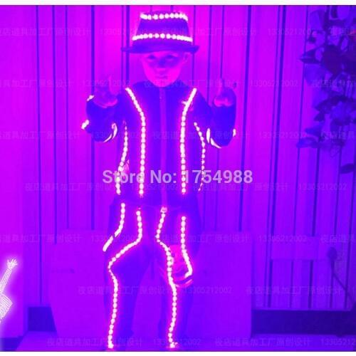 Children kids party supply rgb led light cloth stage perfermance led show dance props