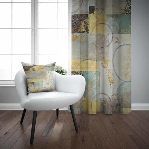 Else Yellow Green Authentic 3D Textured Modern Backdrop Curtain-140 X270Cm