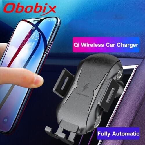 Gravity Car Phohe Stand Holder 10W Qi Wireless Charger Mobile Phone Fast Wireless Charging Auto Lock Car Holder Stand Support