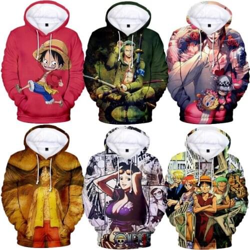 One Piece Monkey D Luffy 3D Hoodies Men Women Long Sleeve Autumn Sportswear Tracksuit Casual Thin Sweatshirt for Birthday Gifts