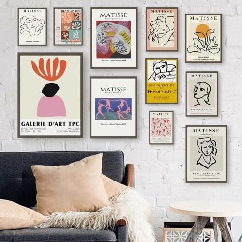 Classic Matisse Abstract Girl Man Lines Art Canvas Painting Nordic Posters And Prints Wall Pictures For Living Room Decor