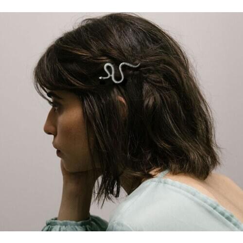 Cool Snake Bobby Pin 2020 Barrette Chic Silver Plated Alloy Hair Accessories For Women Statement Hairpin Femme Bijoux