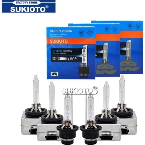 SUKIOTO 2PCS D1S D2S D3S D4S Metal Bracket Xenon Bulb Car Headlight HID Lamp 3000K 4300K 6000K 35W D2R D1R D3R D4R 5000K 8000K