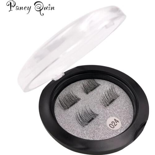 Magnetic Lashes 1 Pair Magnetic EyeLashes Natural Hair Mink Lashes 3D Mink Fake Lash 100% Dramatic EyeLashes Fluffy Wholesale