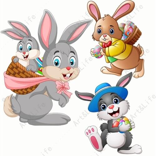 Easter Bunny Eggs Rabbit Metal Cutting Dies Hot New Stencils for Making Scrapbooking Album Festival Card Embossing DIY Cut Die