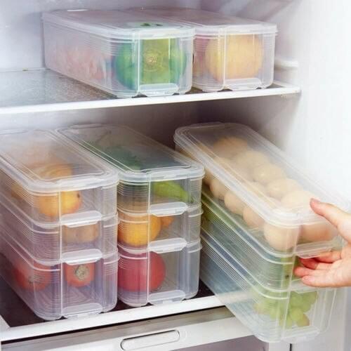 Newest Arrival Multi Layers Food Storage Box Transparent Refrigerator Storage Container Fruit Vegetable Meat Collecting Box