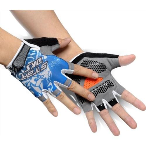 Fashion Fitness Gloves High Elastic Mesh Stretch Fabric Half Finger Cycling Gloves Outdoor Sports Gloves Cycling Equipments