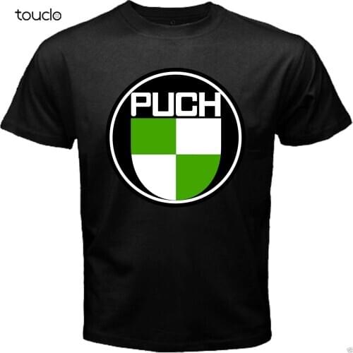 Puch Vintage Classic World War Motorcycle Logo Patch Black T-shirt Size S To 3XL