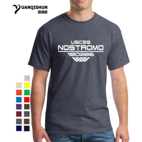Nostromo Alien Aliens Scifi Tribute T-shirt Mens Funny Summer Cotton T Shirt High Quality 16 Colors Boutique T-shirt Tees Tops