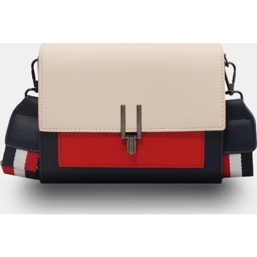 Stitching Color Womens Shoulder Bags 2021 Hit PU Leather Casual Female Squar Bag Summer Trend Young Ladies Luxury Messenger Bag