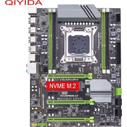 QIYIDA X79 Turbo Motherboard LGA2011 ATX USB3.0 SATA3 PCI-E NVME M.2 SSD Support REG ECC Memory And Xeon E5 Processor