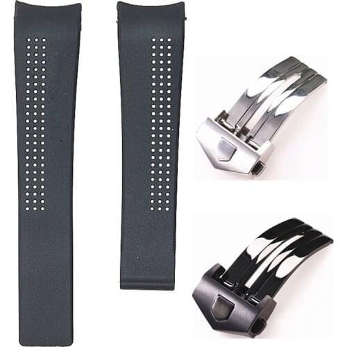 20mm 22mm rubber Silicone Sport Edition Watchband For TAG HEUER Series Men Band Watch Strap Breathable Wrist Bracelet belt F1