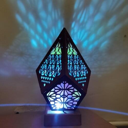 LED Bohemian Corner Floor Lamp Diamond Starry Sky Light Projection Lamp Floor Light Standing Lamp for Living Room Bedroom Decor