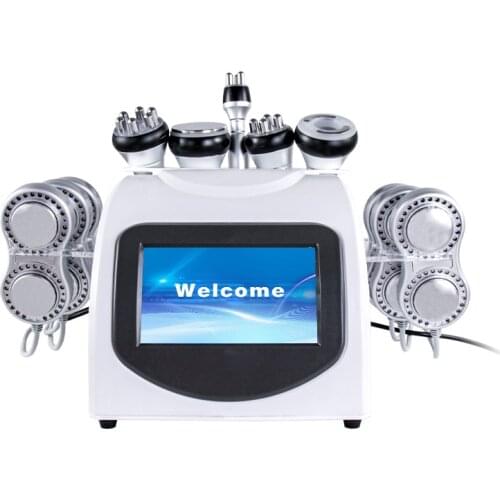 6 in 1 EMS Ultrasonic Cavitation Instrument Vacuum Radio Frequency Anti Cellulite Skin Lift Spa Slimming Body Shaping Machine
