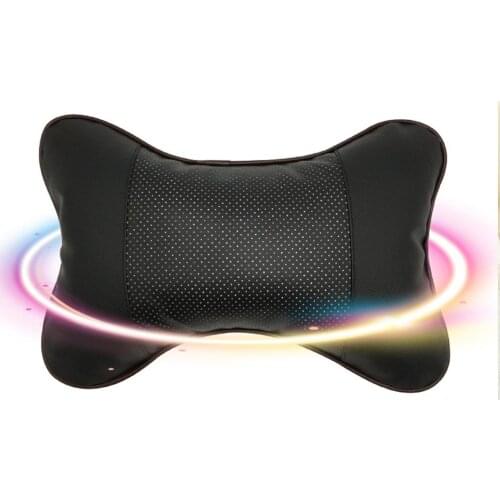 Universal Neck Pillow Case Headrest Seat Cushion Solid Color Bone Car Accessory