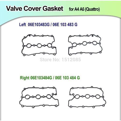 AP01 LEFT RIGHT Valve Cover Gasket / Cylinder Head Gasket for A4 A6 Quattro 06E103483G, 06E 103 483 G, 06E103484G, 06E 103 484 G