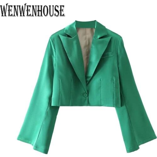 Женские пиджаки с коротким рукавом WENWENHOUSE China At AliExpress