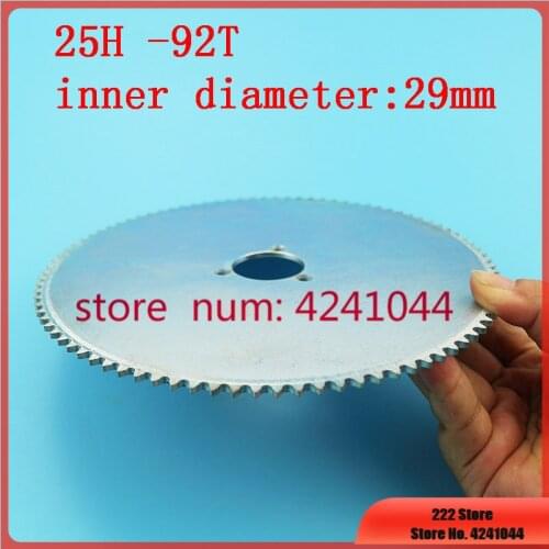 25H 92 T teeth 29mm Electric scooter rear chain sprocket Motorcycle Drive System Electric scooter parts