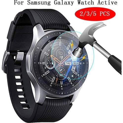 2/3/5 PCS 9H HD Tempered Glass Screen Protector Film For Samsung Galaxy Watch Active Transparent Screen Protection Tempered Film
