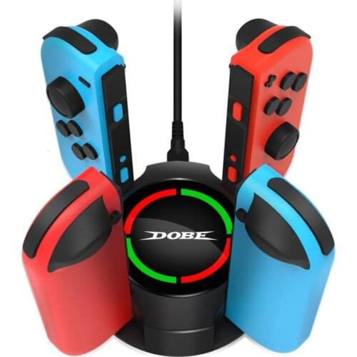 4 in 1 Colorful Controller Charger For Nintend Switch Joy-Con Type C USB Charging Cable Dock Stand Station with LED Indication