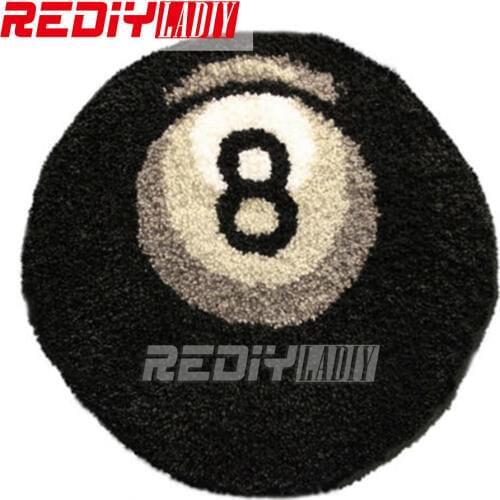 DIY Latch Hook Rug Kits Unfinished Crocheting Tapestry Yarn Needlework Cushion Sets for Embroidery Carpet English Billiards Mat
