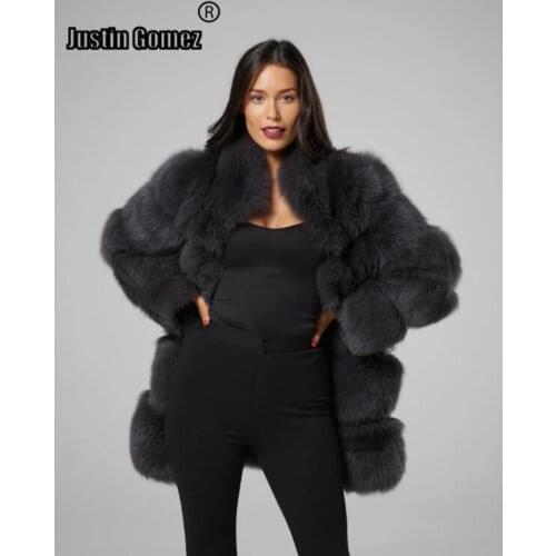 High Fashion Warm Thickness Winter Coat Women Loose Luxury Lady Natural Real Fox Fur Women Coat Quality New Women Warm Fur Coat