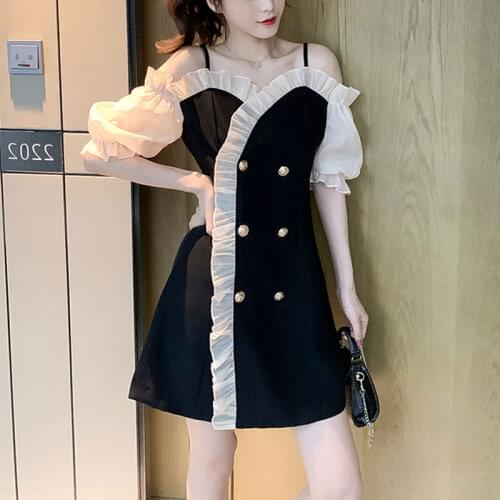 Robe Grande Taille Femme Black Dresses For Women 2021 Sexy High Waist Summer Dress Off Shoulder Vestiti Donna Eleganti A127