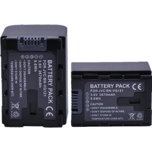 Batmax 2pc BN-VG121 VG121 BNVG121 Camera Battery for JVC GZ-HD620 GZ-HD500 GZ-HM320 GZ-HM550 GZ-HM860 GZ-HM960 GZ-HM9