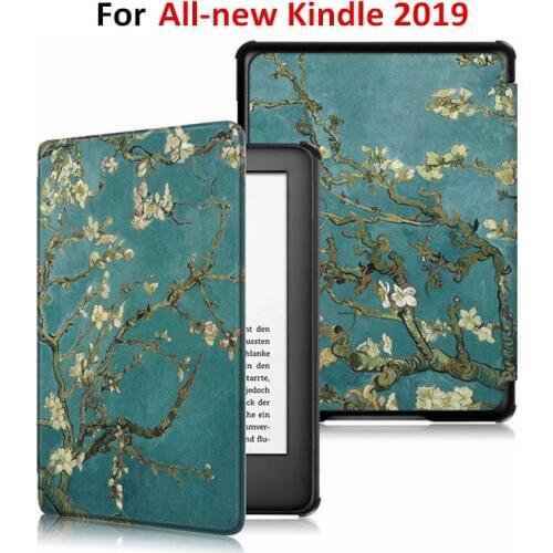 New Released PU Leather Flip ebook Case For Amazon New Kindle 2019 Auto Sleep e-reader Cover For All-New Kindle 2019 +Stylus
