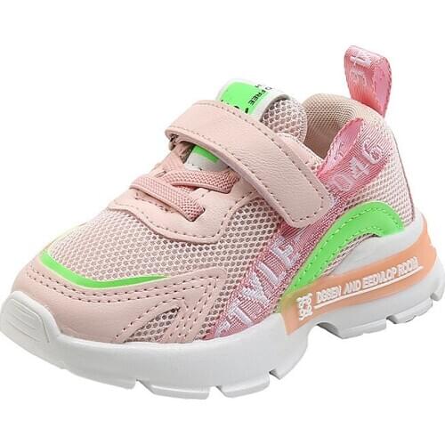 2020 Autumn Kids Sport Shoes for Girls Boys Sneakers Baby Non-Slip Kids Air Mesh Shoes Breathable Boys Running Shoes