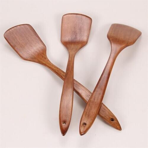 Natural Healthy Wood Long Handle Wok Spatula Nonstick Restaurant Hotel Kitchen Cooking Wood Shovel Tools