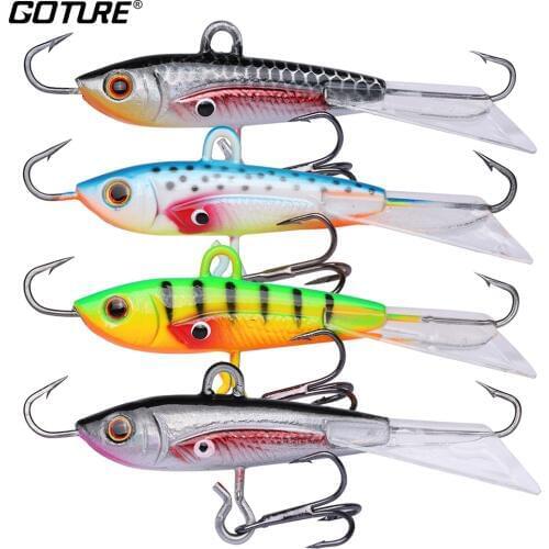 Goture 4pcs/lot Ice Winter Fishing Lures Isca Artificial Bait Balancer Lure Pesca for Bass Walleye Trout Panfish and Perch