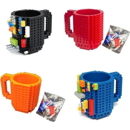 350ml Coffee mugs creative milk Cup Creative Build-on Brick Mug Cups Drinking Water Holder for LEGO Building Blocks Design Gift