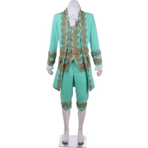 Cosplaydiy 18th Century British Military Mens Costume Marie Antoinette Costume Set Medieval Retro Rococo Aristocrat Suit Outfit