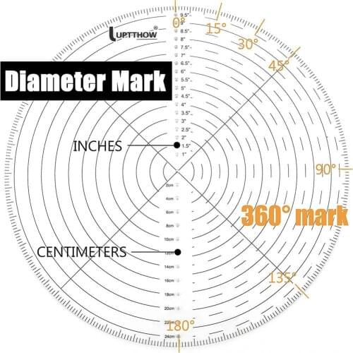 Drawing Circle Sewing Ruler Template Acrylic Transparent Round Center Finder Compass Cutter Turners Lathe Woodwork Draw Tools