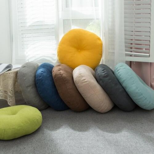 Round Biscuits Cushion Soft Throw Pillow Armchair Sofa Decor Backrest Floor Tatami Futon Yoga Mat Kids Toy Pillows