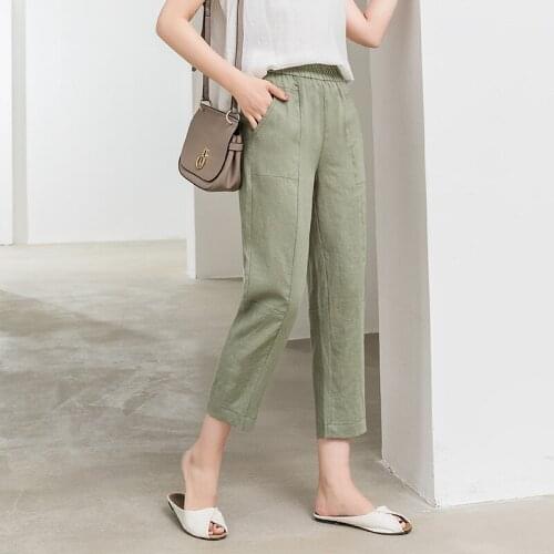 LYFZOUS Women's Linen Trousers